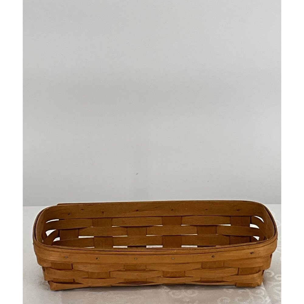 Longaberger Handwoven Basket Rectangular Bread Tray Made In‎ USA Signed 2002